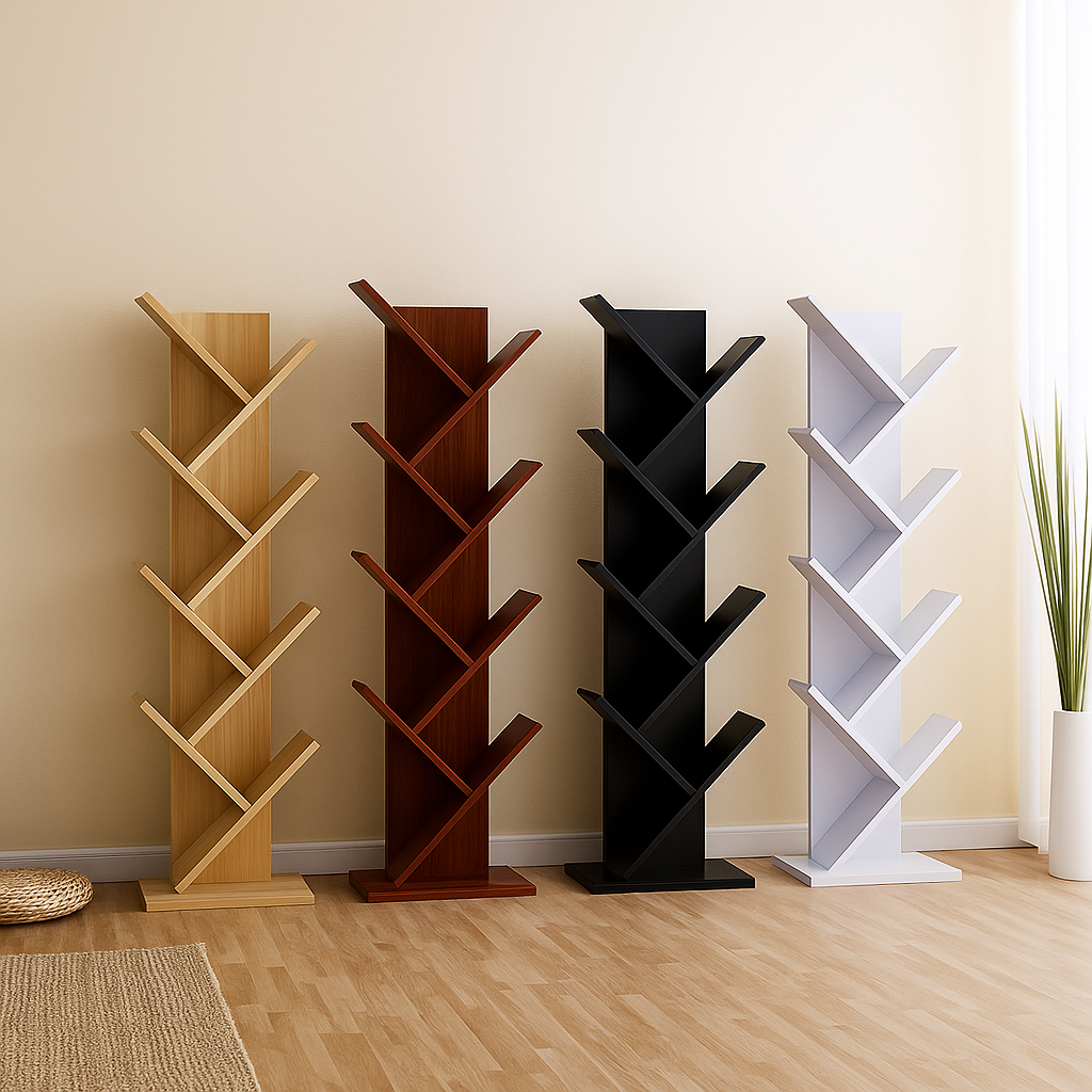 Modern Tree-Style Freestanding Bookshelf