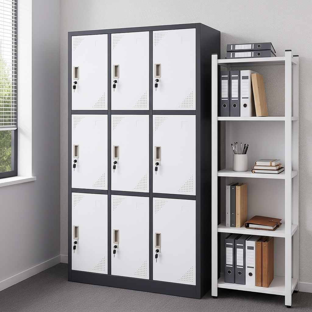 9-Door Steel Locker cabinet