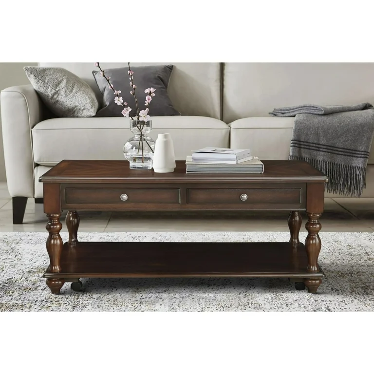 Classic Dark Wood Coffee Table