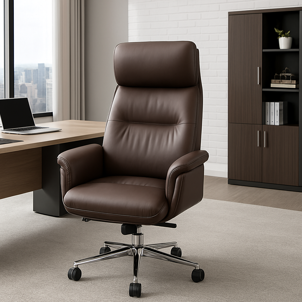 Premium High-Back Leather Executive Chair