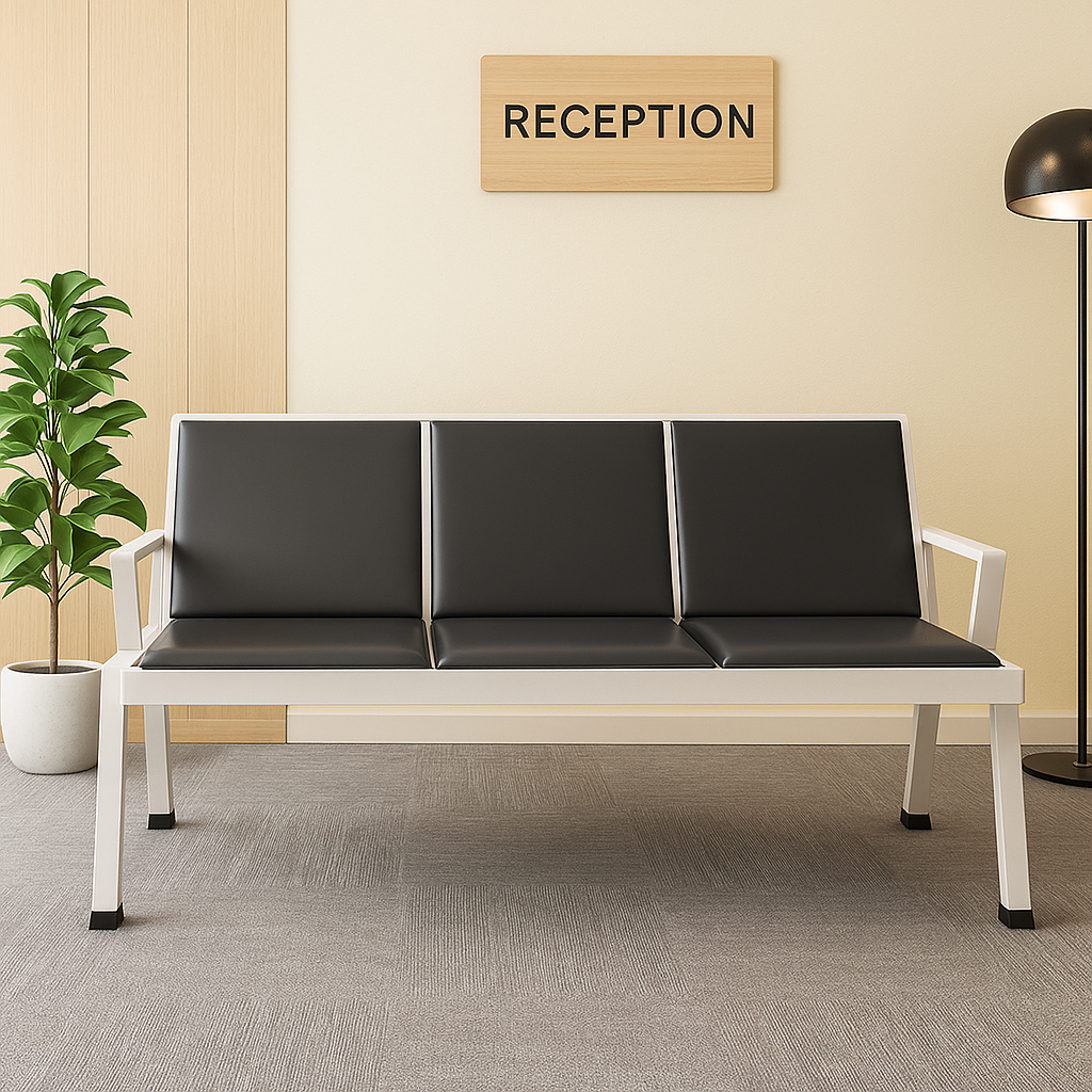 3-Seater Office Waiting Bench