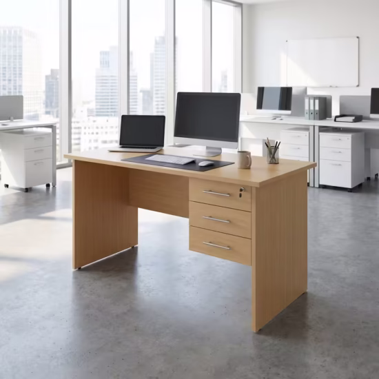 1.2M Office Home Table with modern design and built-in USB charging ports
