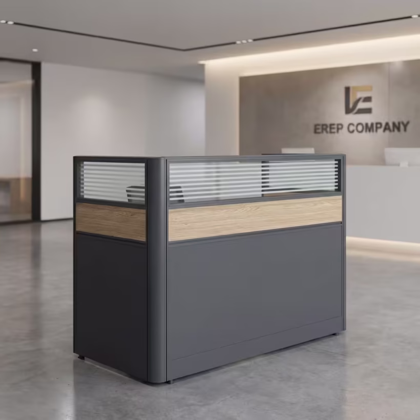 Modern 1-Way Office Working Station with compact design and professional office finish