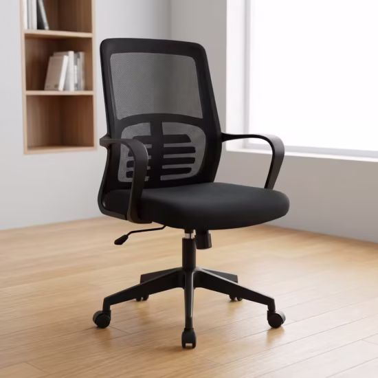 Mid-Back Executive Office Chair with padded seat and swivel base