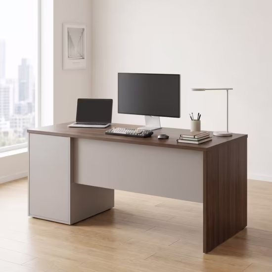 1.4M Executive Office Desk with modern wooden finish and spacious tabletop