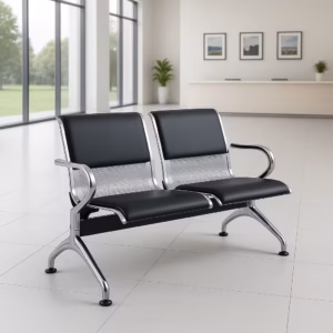 2-Seater Padded Office Waiting Bench for reception and office waiting areas