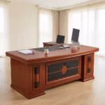 1.4M office desk with side drawer, modern compact workstation with clean design and storage unit for home or office use