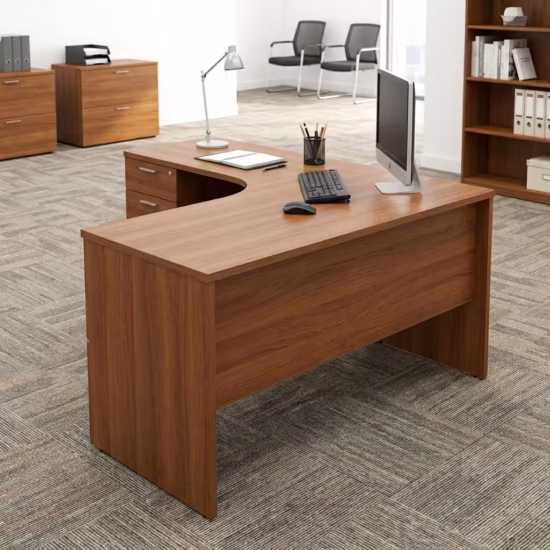 1.2M Curved Office Desk modern workstation with spacious surface, ergonomic curved design, and executive office finish