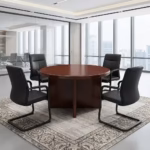 Round Wooden Meeting Table