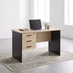 0.9M Office/Home Study Desk with USB charging ports and modern minimalist design