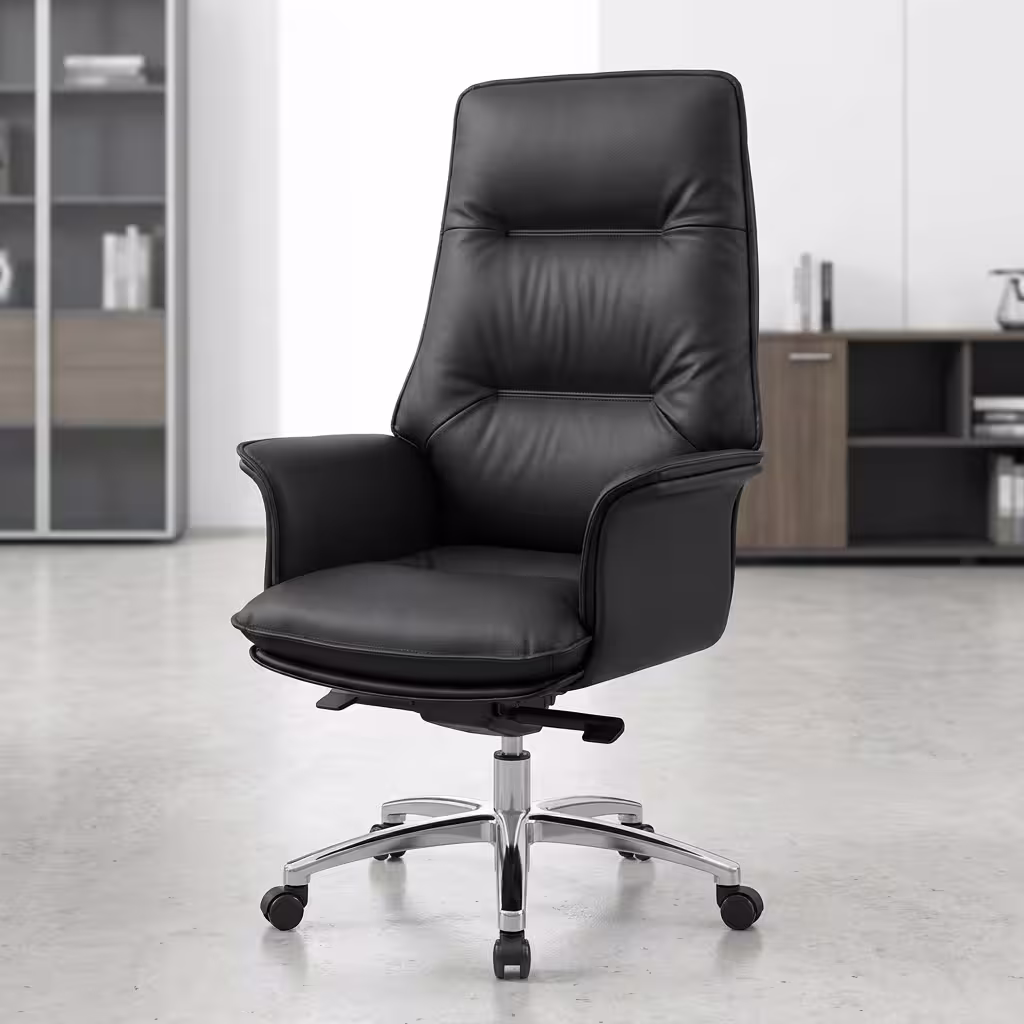 Executive Leather Office Chair black ergonomic high back chair with adjustable features and premium leather finish for office use