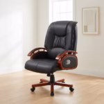 Director’s executive office chair with high backrest, cushioned seating, armrests, and adjustable height for modern office use