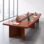 3M Executive Conference Table with spacious wooden tabletop and built-in cable management